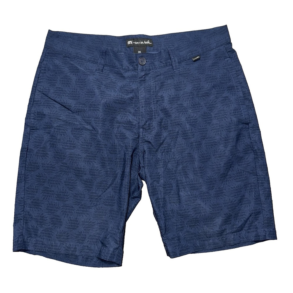 Travis Mathew Carlsbad Golf Chino Shorts Navy Blue Men's Size 35 Performance